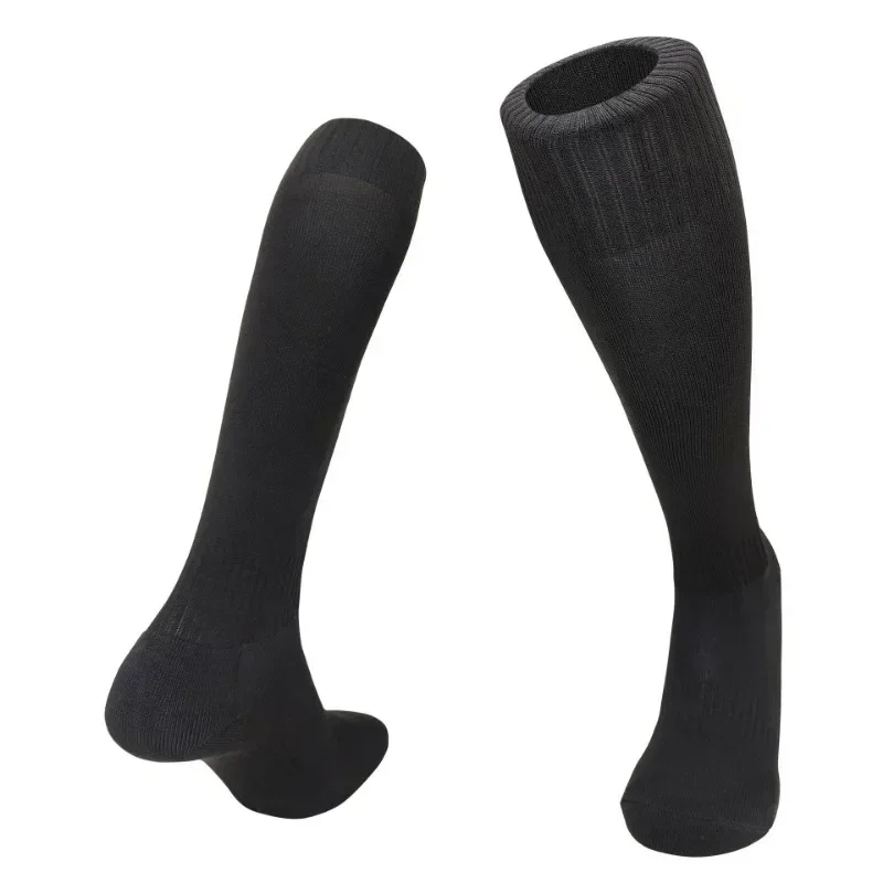 School Kids Boys Girls Sport Sock Solid Color White Black Series Football Sock for Children Cotton Knee High Long Stockings