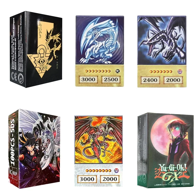 

Yu Gi Oh Seto Yugi Muto Tea Gardner Duel Monster Blue Eyes White Dragon Dark Archmage DM GX 5DS100PCS Battle Card Collect