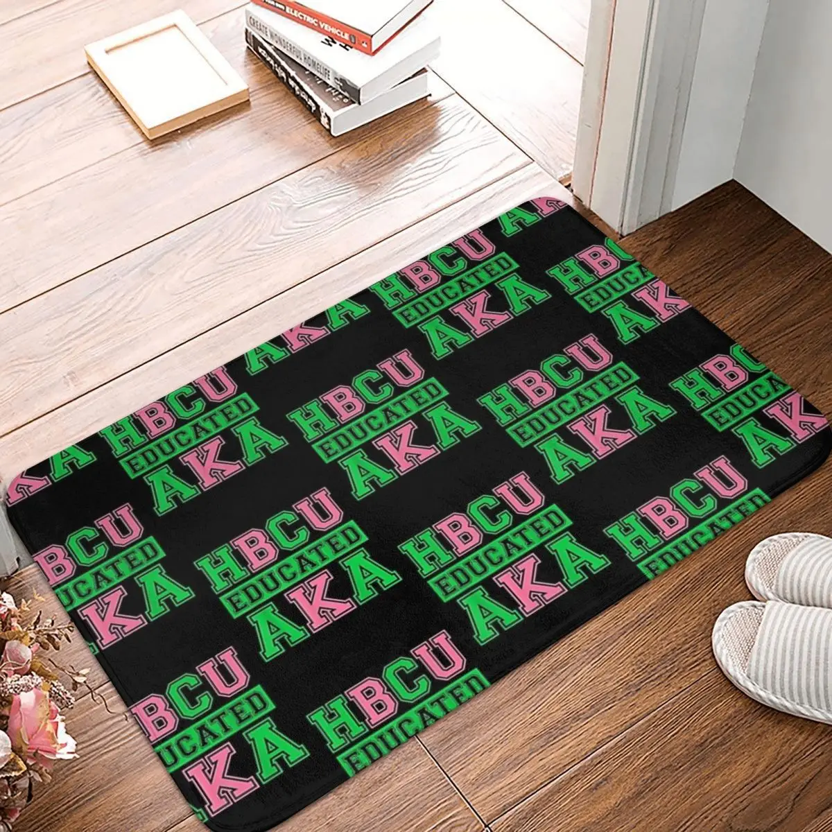 

HBCU Grad AKA Sorority Paraphernalia, HBCU Educated AKA Anti-slip Doormat Floor Mat Washable Carpet Rug for Home Footpad Mats