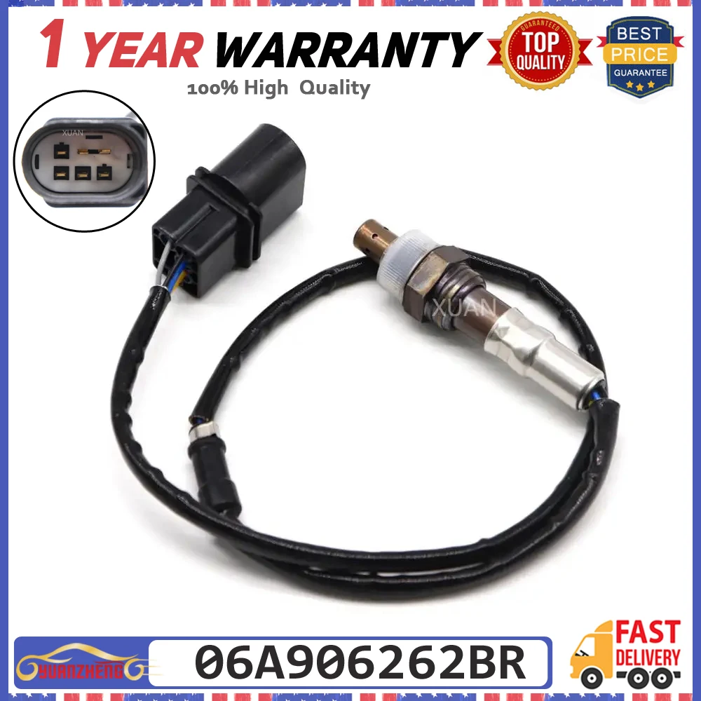 

5 Wire Lambda O2 Oxygen Sensor 06A906262BR For Volkswagen Caddy Box Caddy Estate Golf Plus Hatchback Plus V Touran MPV 1.6L
