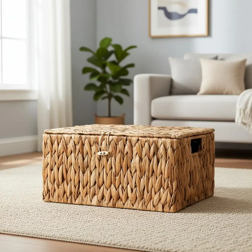 

Плетеные корзины для хранения с крышками и ручками, 1 комплект для организации пространства без беспорядка