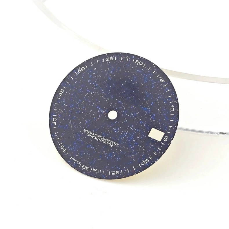 NH35 dial 28.5mm dial for NH36 Movement enamel blue gold sand face NO logo  dial no lume for Seiko mod