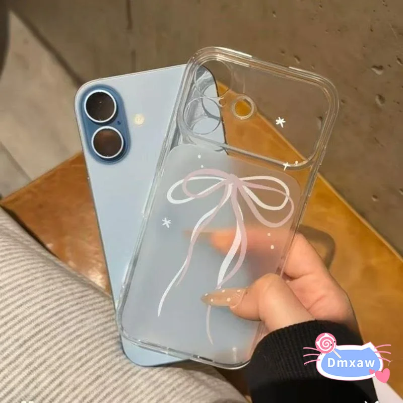 Korean Style Bow Tie Case For Samsung Galaxy A17 M17 F17 A16 A15 M15 F15 A14 A13 M13 A12 F12 M12 A11 A10S M10S 5G 4G Casing