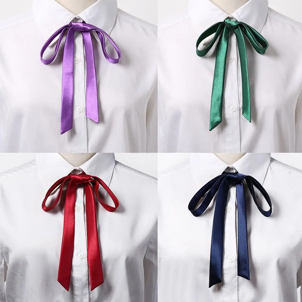 Fashion Thin Satin Bow Tie Elegant Vintage Fancy Necktie Shirts Suit Knot Shirt Accessory Ribbon