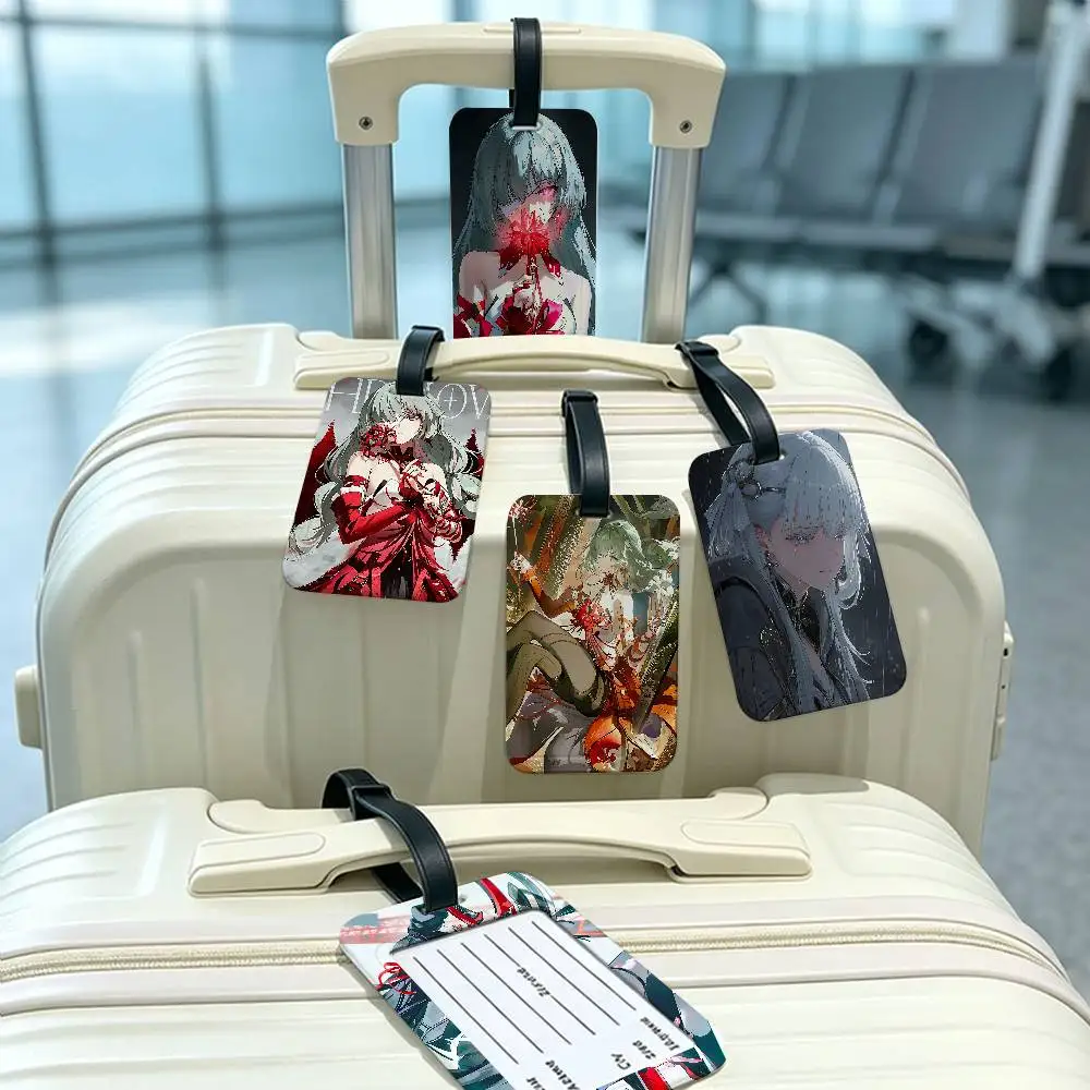 Wuthering Waves Game Travel Accessory PVC Luggage Tag Anti lost Design Detachable Information Card Sleeve