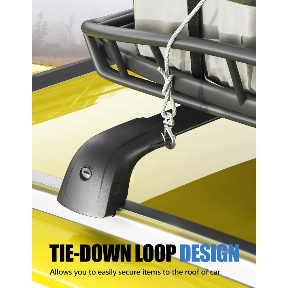 Barre trasversali per portapacchi con serratura per KIA Sorento 2021-2025, alluminio resistente, capacità 220 libbre, nere