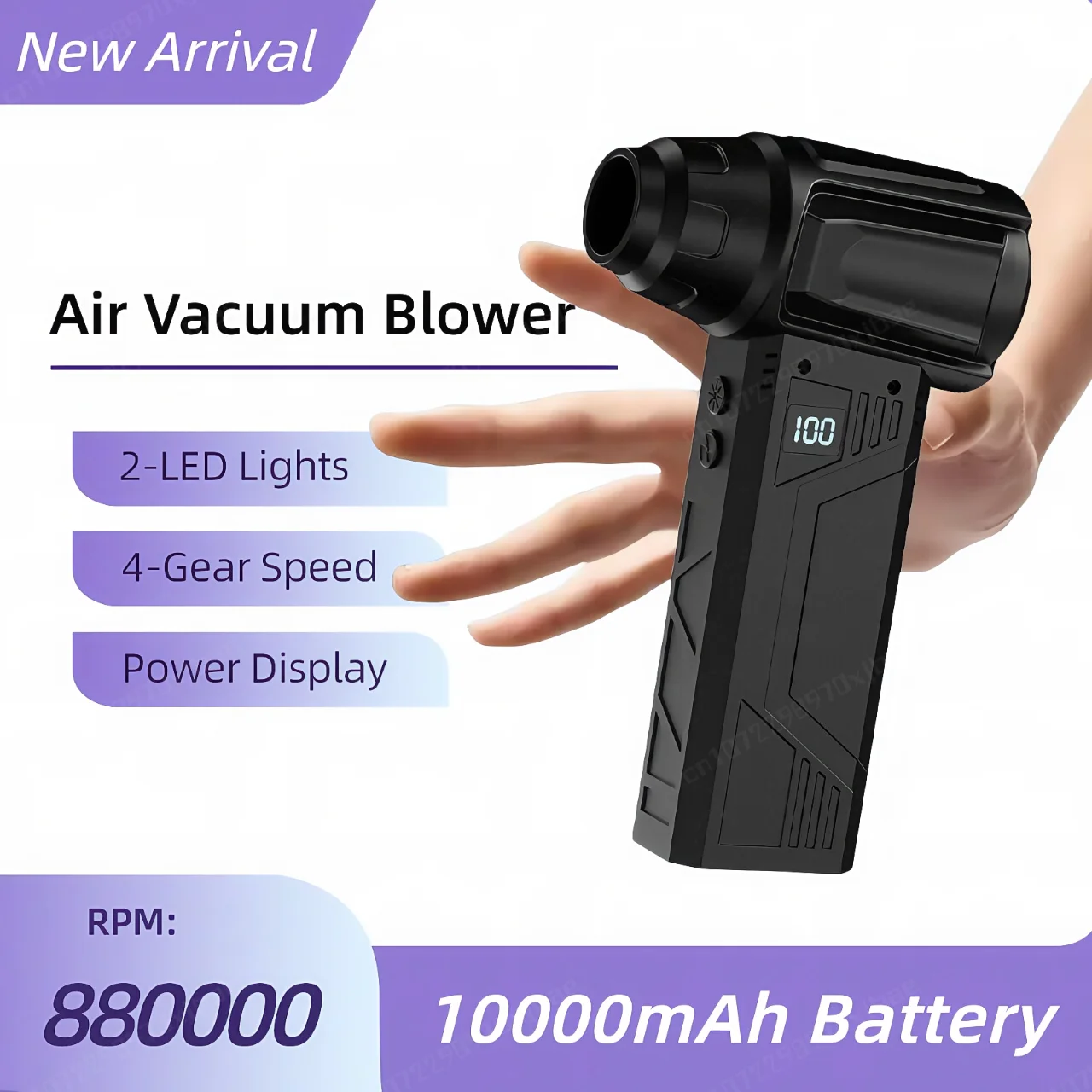 

Powerful Air Vacuum Blower Power Display Brushless Jet Blower Computer Vacuum Cleaner Cordless Air Duster For Keyboard Cleaning