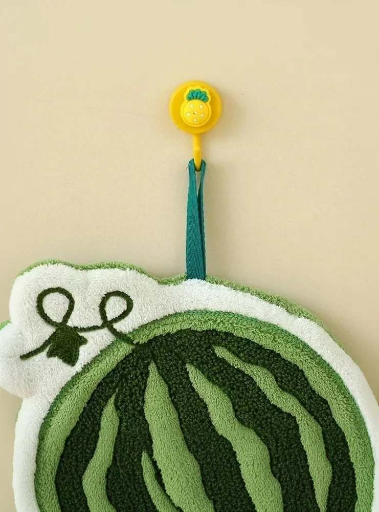 Frucht-Handtuch, Küchen-Absorptions-Reinigungstuch, Hängendes Schnelltrocknendes Korallenfleece-Tuch, Badezimmer-Blumen-Handtuch, Haushaltszubehör – Detail 10