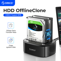 ORICO HDD Clone Docking Station USB 3.0 to SATA 3.0 Dual Bay Hard Drive Docking Station for 2.5/3.5 inch HDD SSD Case for PC