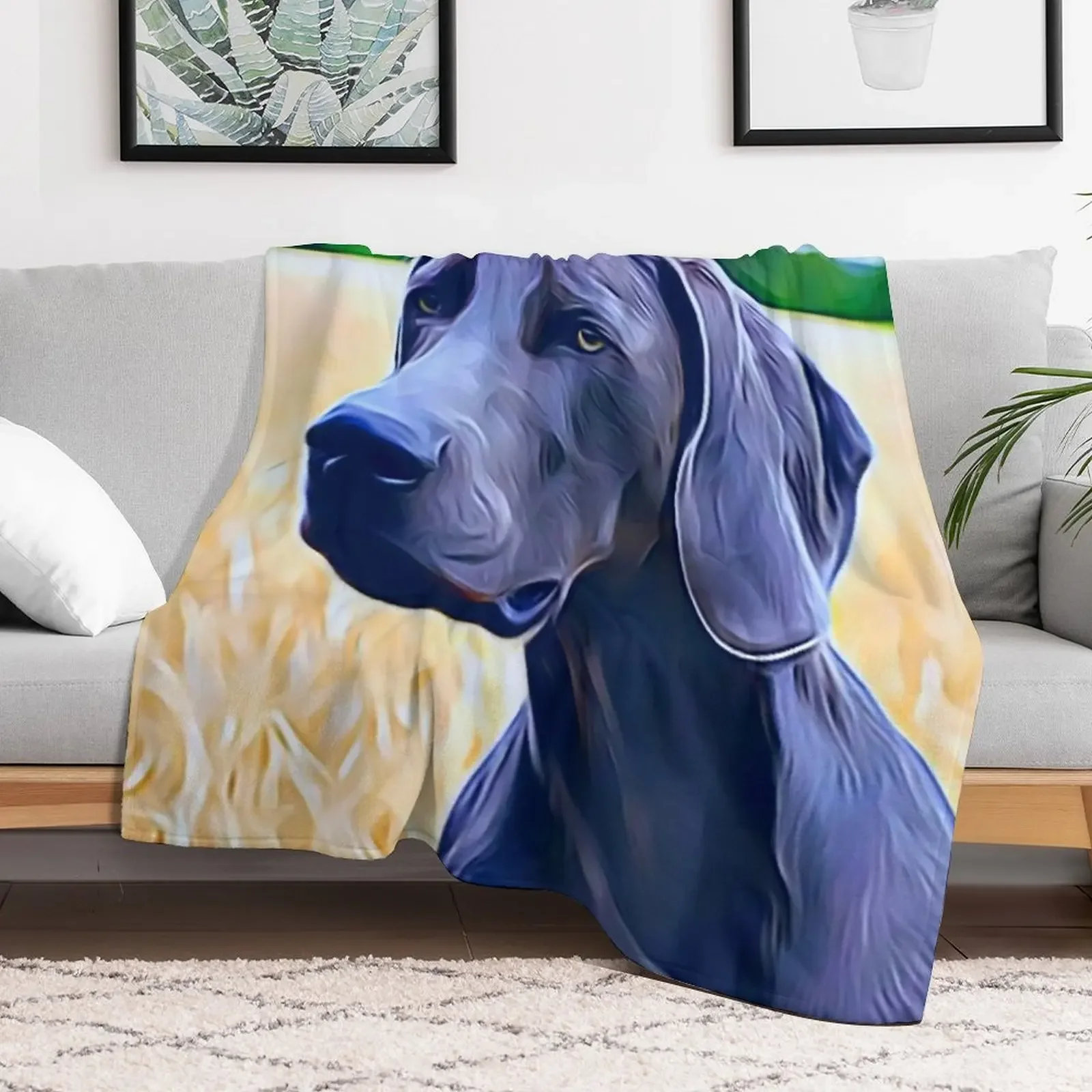 New The Weimaraner Hunting Dog Throw Blanket Decorative Sofa Soft Beds Decoratives Blankets