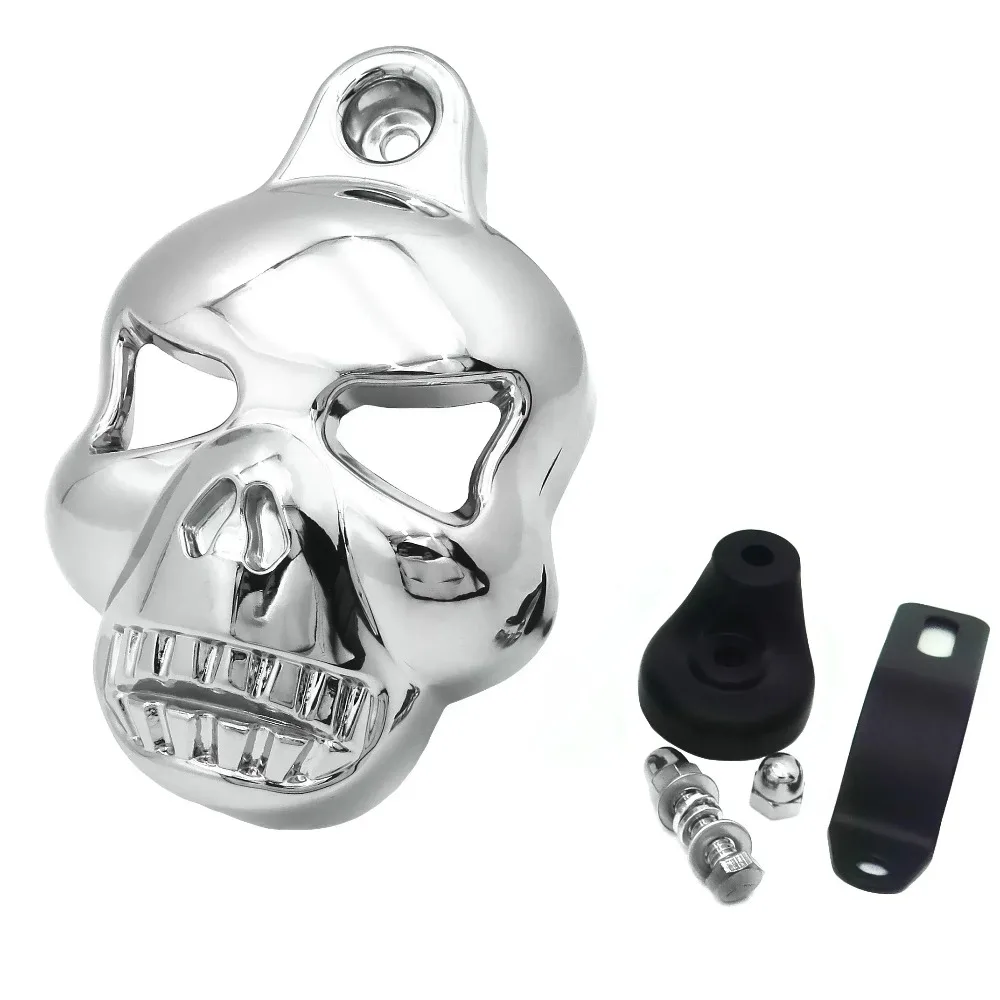 

Motorcycle Parts Skull Horn Cover For Harley Davidson Big Twins V-Rods Stock Cowbell 1992-2021