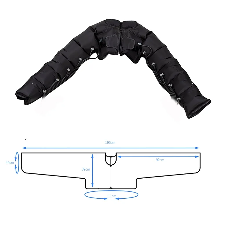 

Custom Logo Wireless Pressotherapy Lymphatic Drainage Pump 8 Chamber Air Compression Massager for Full Body