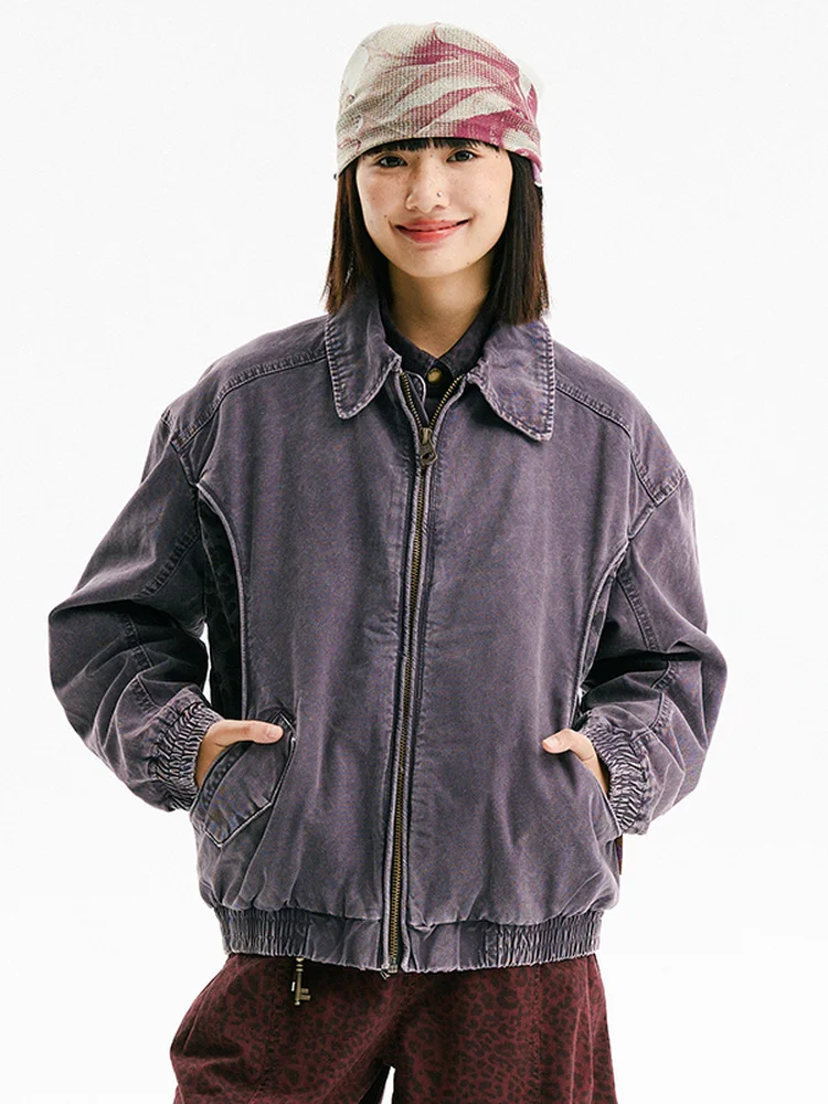 

Bla Armada Heavyweight Workwear Jaet Vintage Patchwork Detroit Coat Youth Trendy Cotton Long Sve Zipper Closure Outerwear