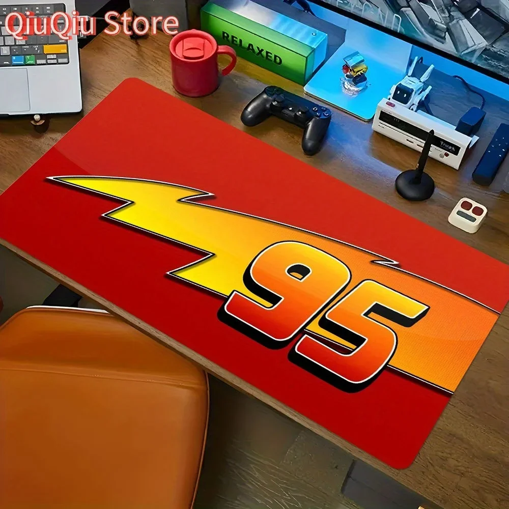 

1pc Cars Lightning McQueen Mouse Pad - Red & Yellow Racing Design, Non-Slip Rubber Base, Perfect for Gaming, Office Decor, and H