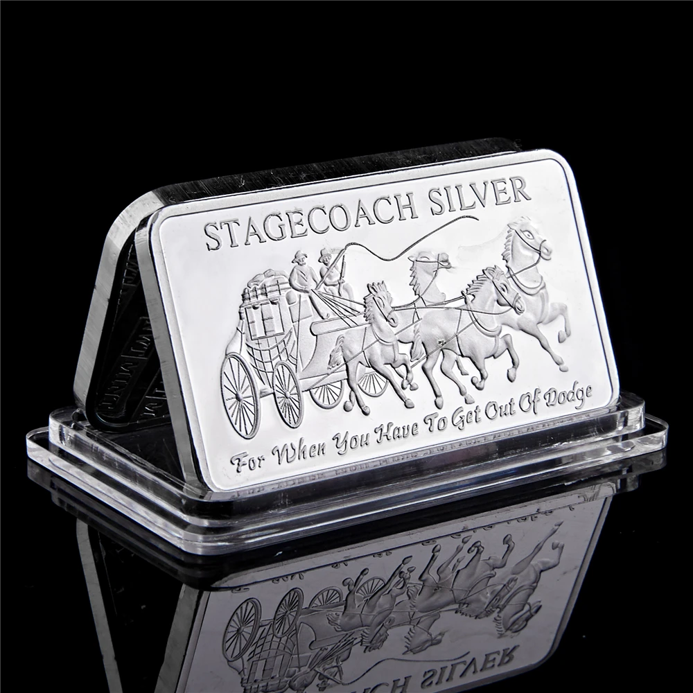 Northwest Region Territorial Mint Fine Stagecoach Collectible Replica Divisible Bar