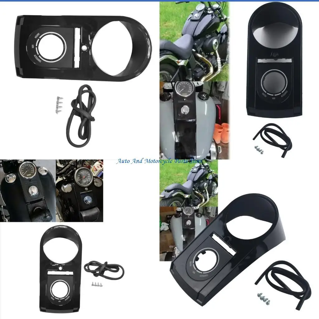 P9FD Clear View Motorcycle Gauges Housing Stylish ABS Plastic Instrument Cluster Cover Simple Installation for Bike Deluxe