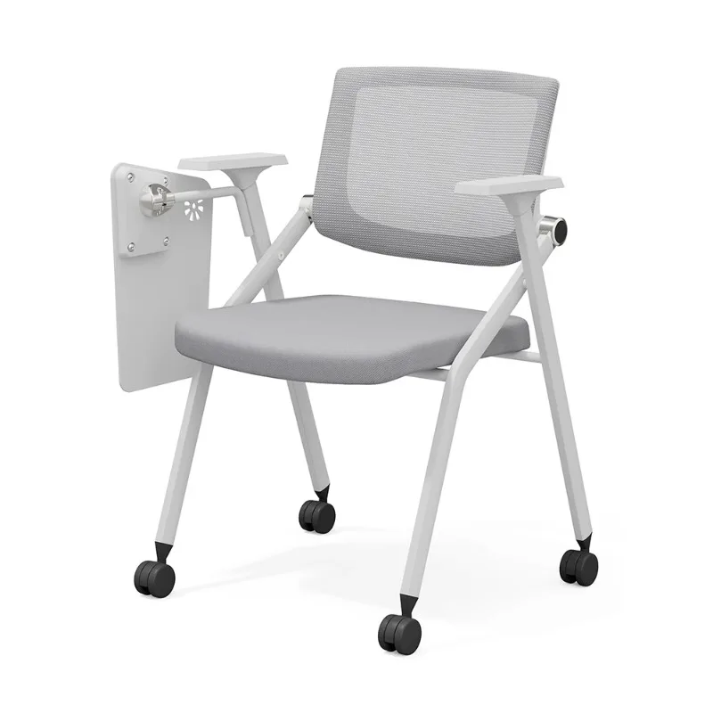 Folding Training Chair with Table Board Conference Chair with Writing Board Press Chair School Meeting Room Folding Chai