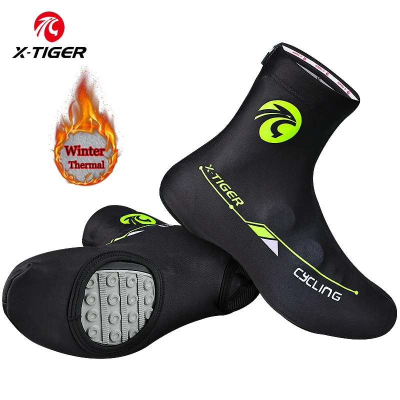 AliExpress X-TIGER Winter Cycling Sport Shoe Cover Boot Warm Covers Thermal Windproof Overshoes MTB Bicycle