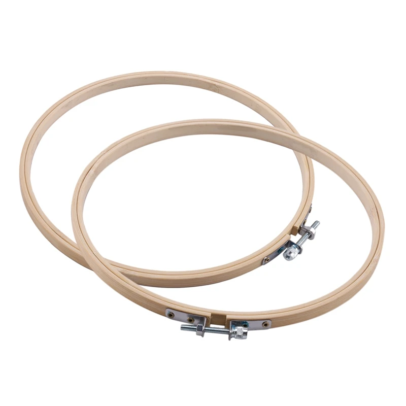 أطواق التطريز 8 قطع 8 بوصة أطواق التطريز الخشبية المستديرة قابل للتعديل من الخيزران على شكل دائرة