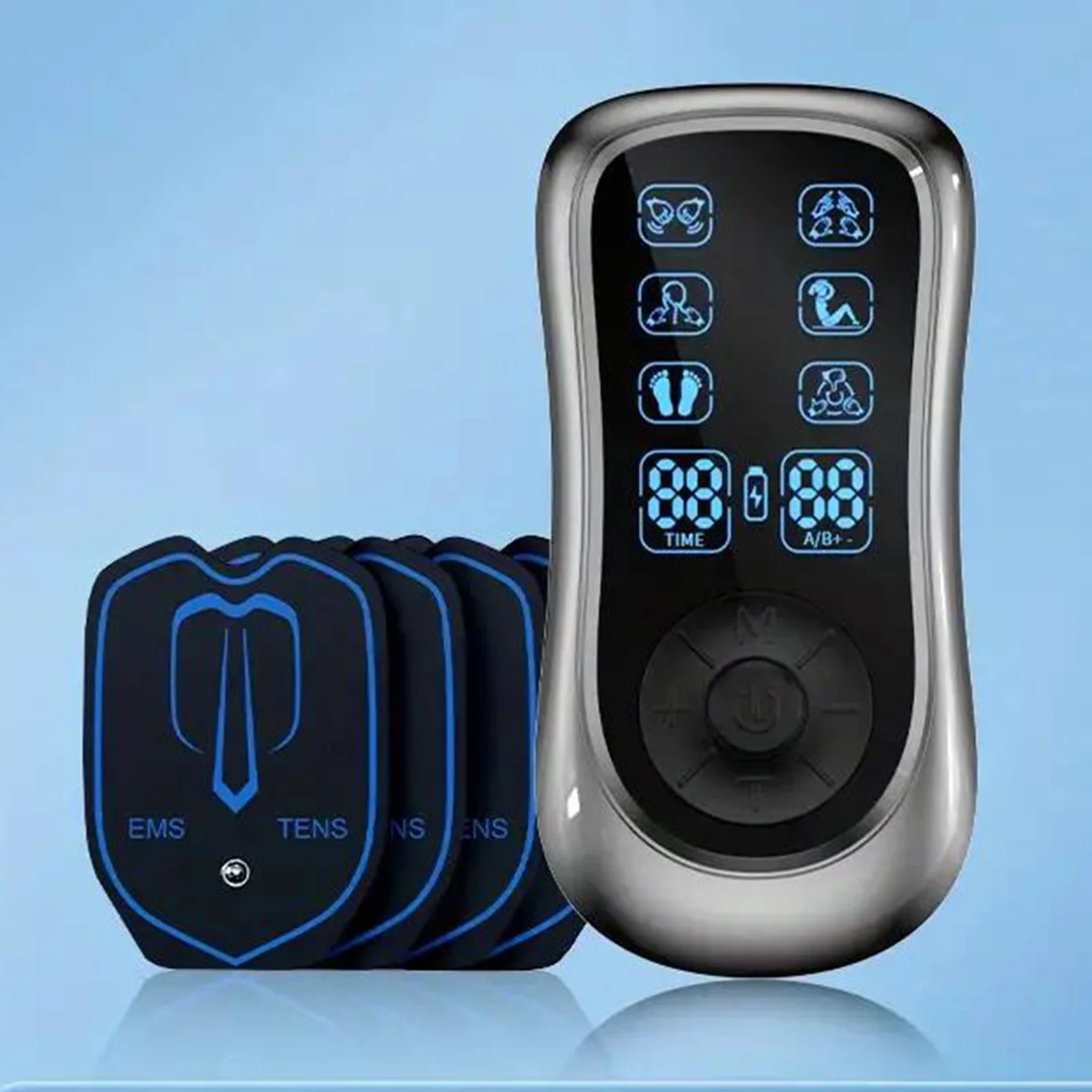 

Muscle Massager Machine 6 Modes 19 Levels Strength Electric Muscle Massage Patch Black