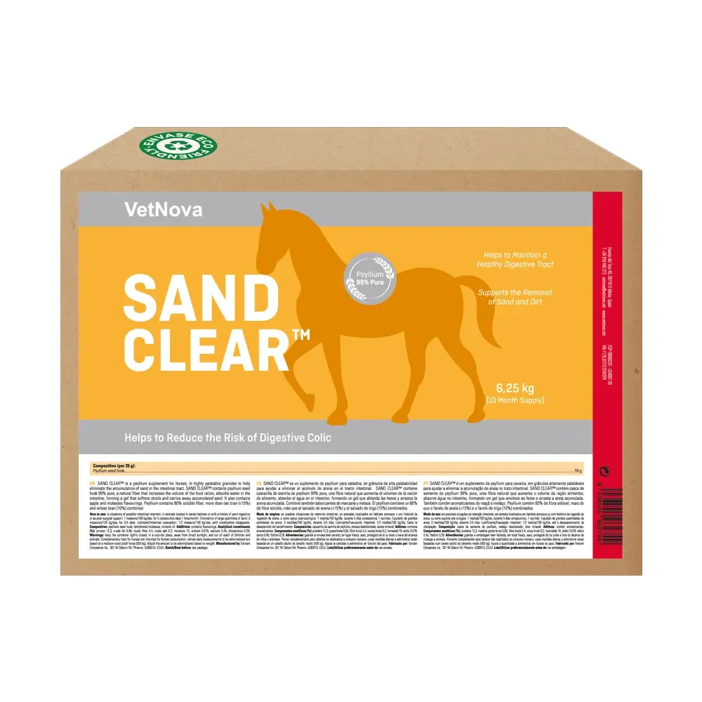 SAND CLEAR 6,25 kg suplemento para la función digestiva del caballo Vetnova