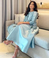 Vestidos Midi elegantes personalizados con botones plisados, corte en A, cuello redondo, vestidos de celebridades, estilos modernos exquisitos, tamaños disponibles para