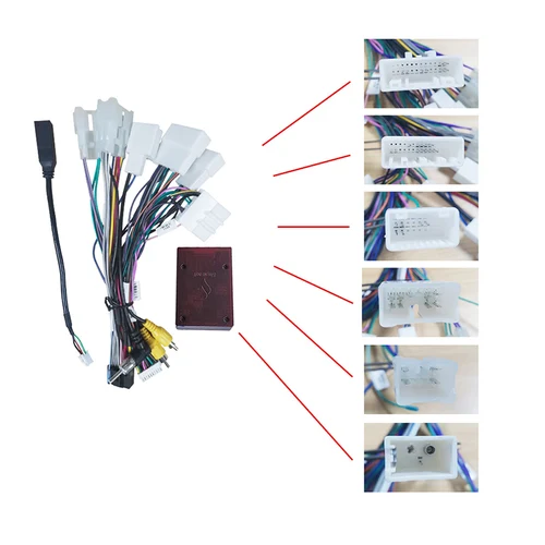 Imagen 2 del producto Roadivox-arnés de cables para Radio de coche, Cable de alimentación con Canbus, 16 Pines, Android, para Toyota RAV4/C-HR/Highlander/Levin/Corolla/Camry
