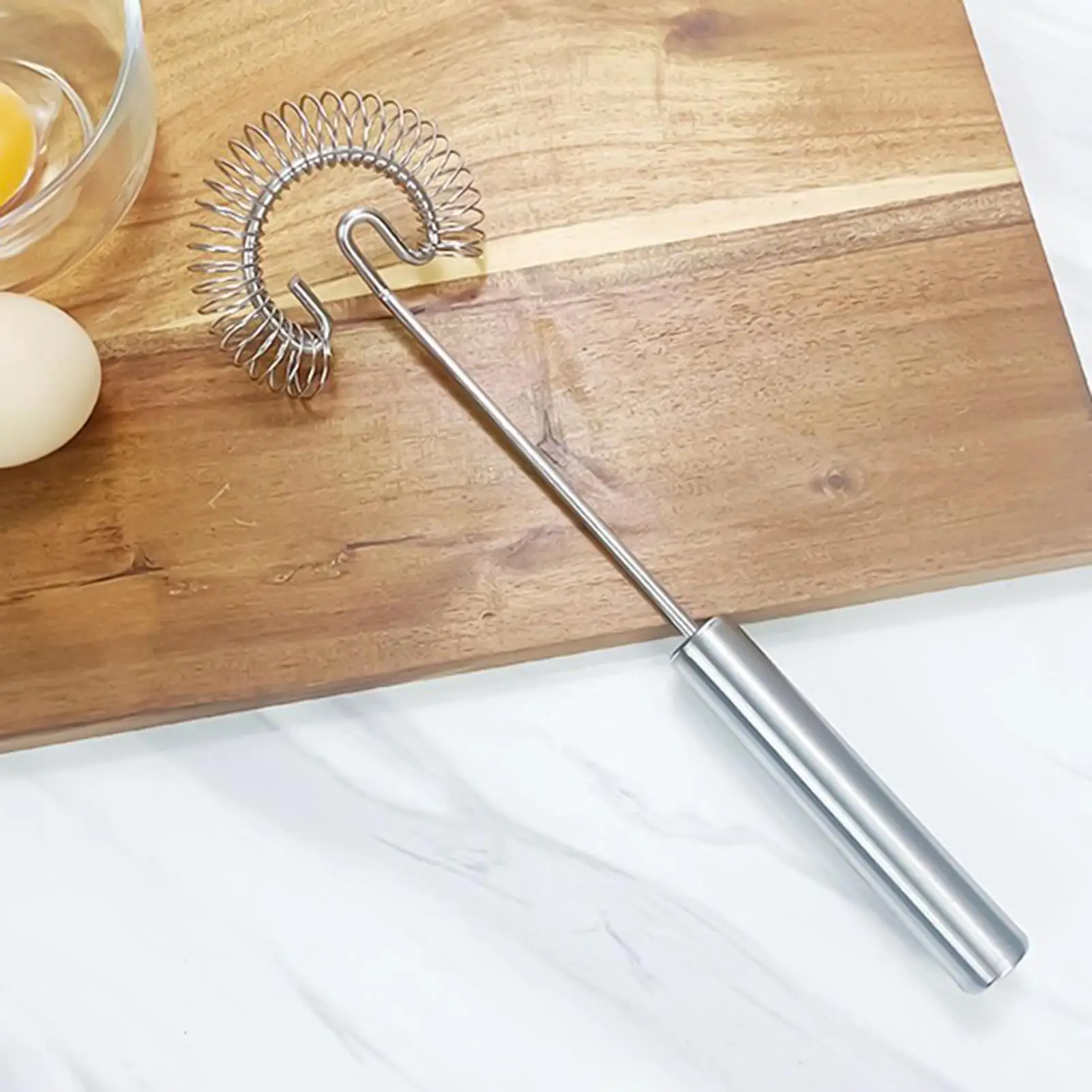 Small Whisk Handheld Small Mixer Kitchen Gravy Stainless Steel Sauce Meat Juice Mixer Helical Structure For Processing Batter