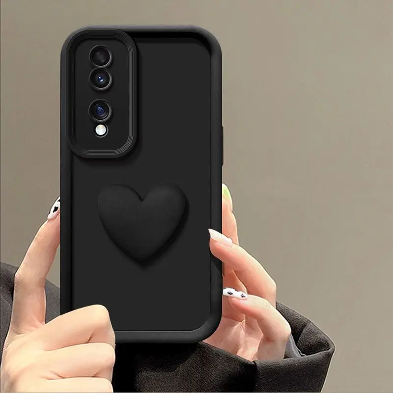 Korean style Cute DIY Love Heart Pure Color Phone Case For Motolora G10 G20 G30 G54 G14 G9 Play Soft Slicone Back Cover Coque