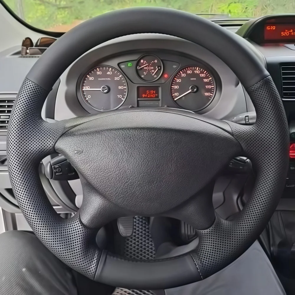 Car Steering Wheel Braid Cover Hand Sewn Leather For Citroen Xsara Picasso Berlingo C5 Peugeot Partner Car Interior Accessories