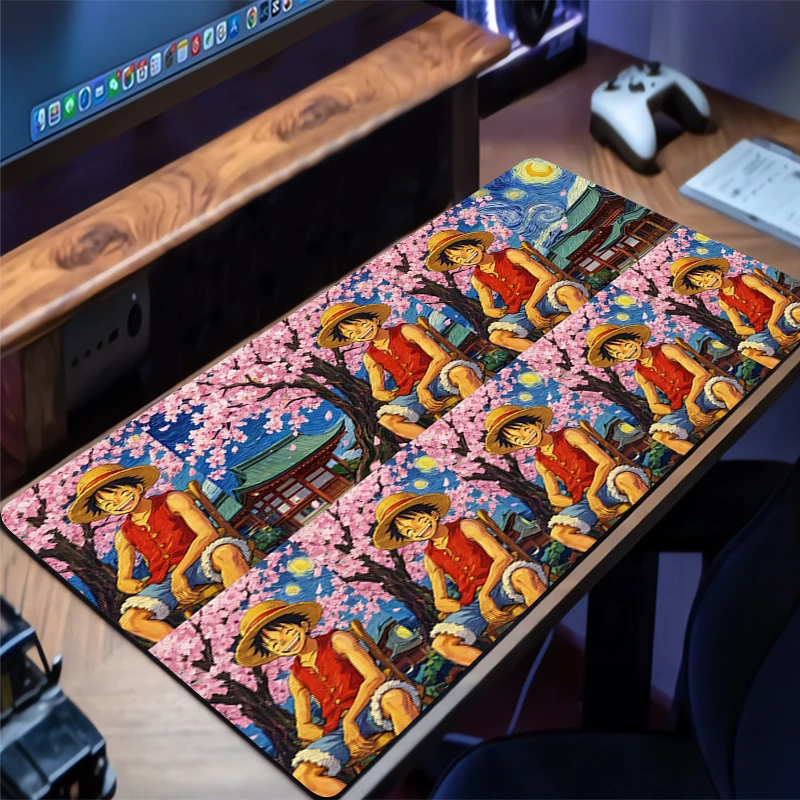 Mouse Pad One Piece Luffy Gaming Accessories Computer Keyboard Gamer Rug Cherry Blossom Specifically For e-sports Games Mousepad - view 5