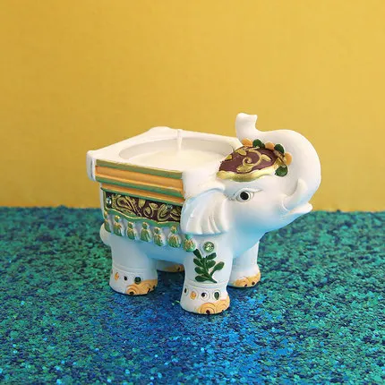 Mold Silicone Small Candlestick Tea Candle Holder Molds Animal Cute Thai Elephant Handmade For Cake Decorations Moulds PRZY 001
