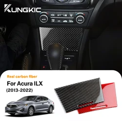 Real Soft Carbon Fiber Sticker for Acura ILX 2013 2014 2015 2016 2017 2018 2019 2020 2021 2022 LHD Car Center Storage Box Trim