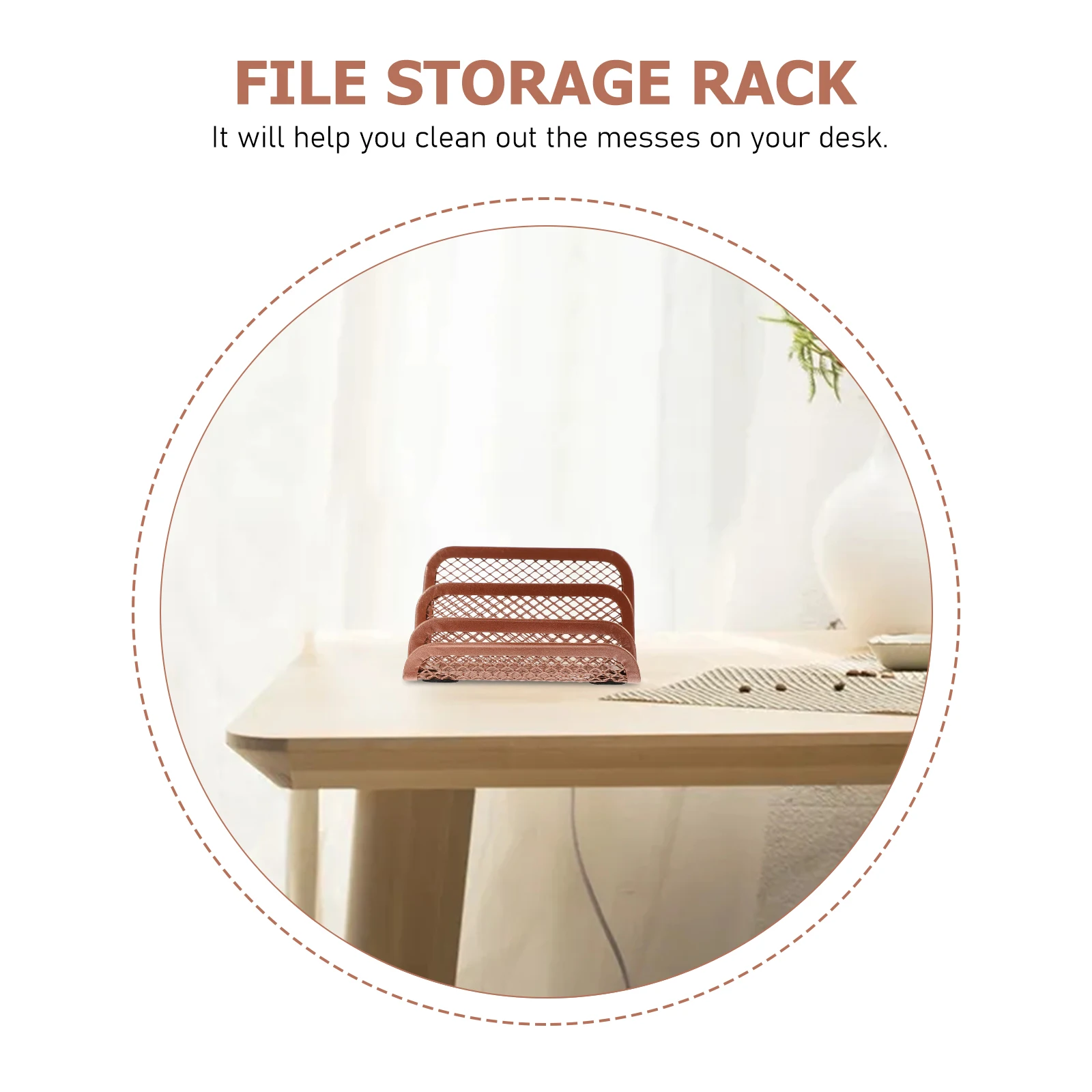 

Metal Information Rack Office Accessories File Decorative Book Supplies Desktop Holder Magazine Organizer Student