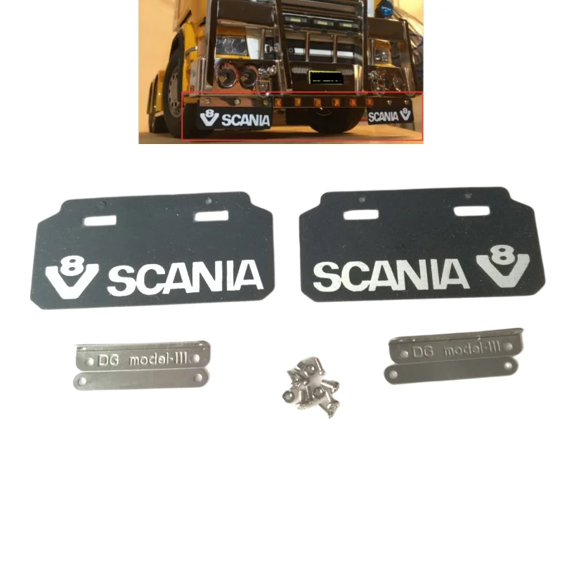 Światło przednie gumowe błotnik elementy dekoracyjne do 1/14 Tamiya zdalnie sterowana ciężarówka ciągnik Scania 56318 5632 Stiholt DIY części
