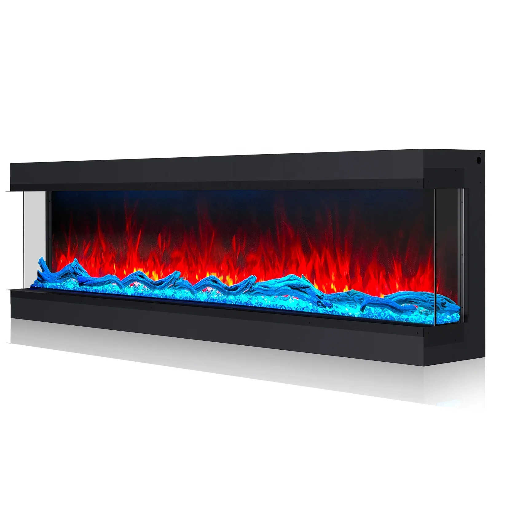 

Электрический каминЛучший Wi-Fi Smart 3D Современный электрический камин Декор Пламя LED 2/3 Sided Электрические камины 68 дюймов