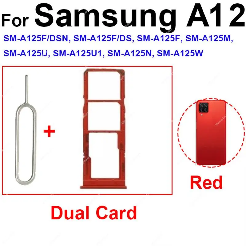 Лоток для Sim-карты для Samsung Galaxy A12 A125 A125F A125M A125N