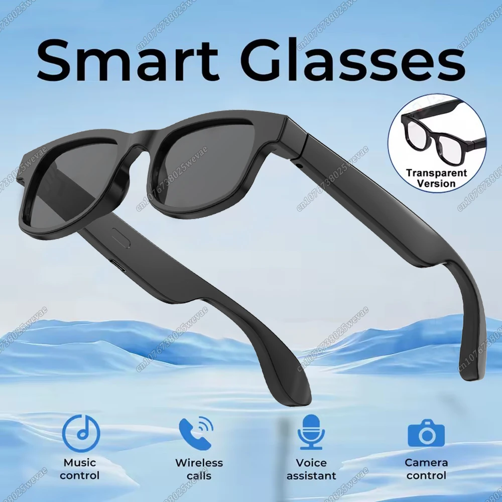 

Новые умные очки 2026 с ИИ, Bluetooth, HD-звонками, голосовым помощником, музыкой, для спорта на открытом воздухе, унисекс, с защитой от УФ-излучения