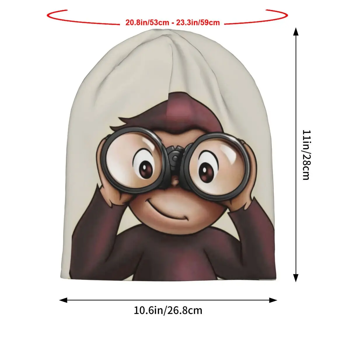 Telescope Monkey Unisex Bonnet Thin Hiking Double Layer Hats For Men Women