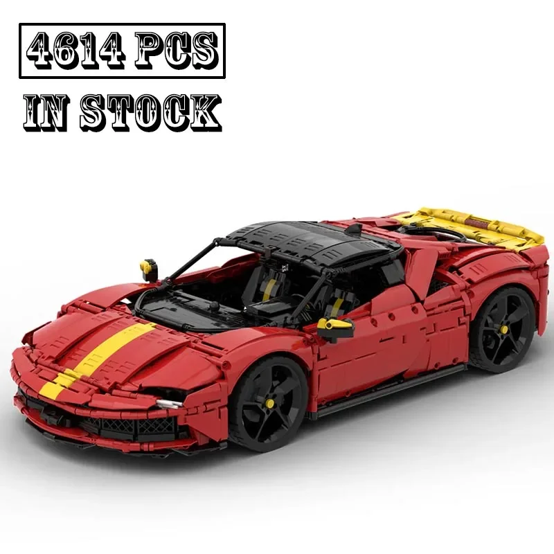 

New Technical MOC-157037 SF90 Stradale Assetto Fiorano MOD Super Sports Car Model Buiding Creators Block Brick Toy Birthday Gift