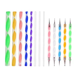 8pcs/lot DIY Acrylic Stick Mandala Dotting Tools Rocks Painting Dotting Tool Carving Pottery Clay Nail Stamp Nail Art Craft