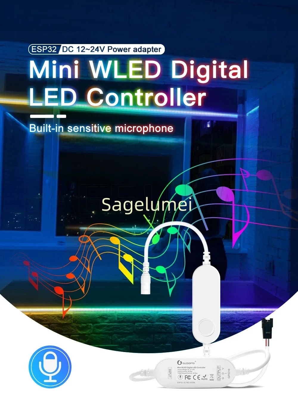 WLED ESP8266 Mini LED Controller DC 5V-12V-24V USB RGB IC Digital Dynamic Lights For WS2811 WS2812 WS2812b SK6812 WS2815 Strip - Image 5