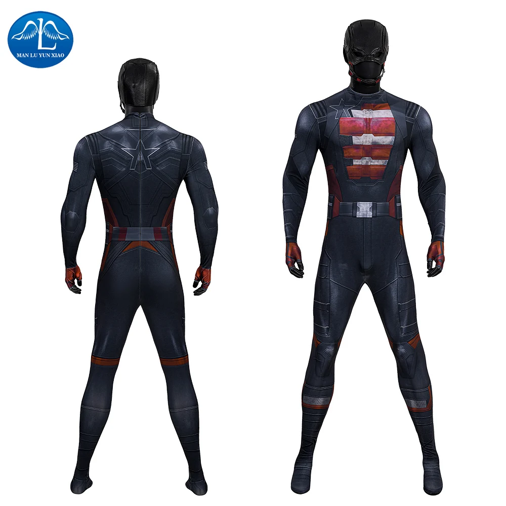 

Thunderbolts US Agent Captain America Cosplay Costumes Halloween Men's Fantasy Tight Jumpsuit Halloween Party