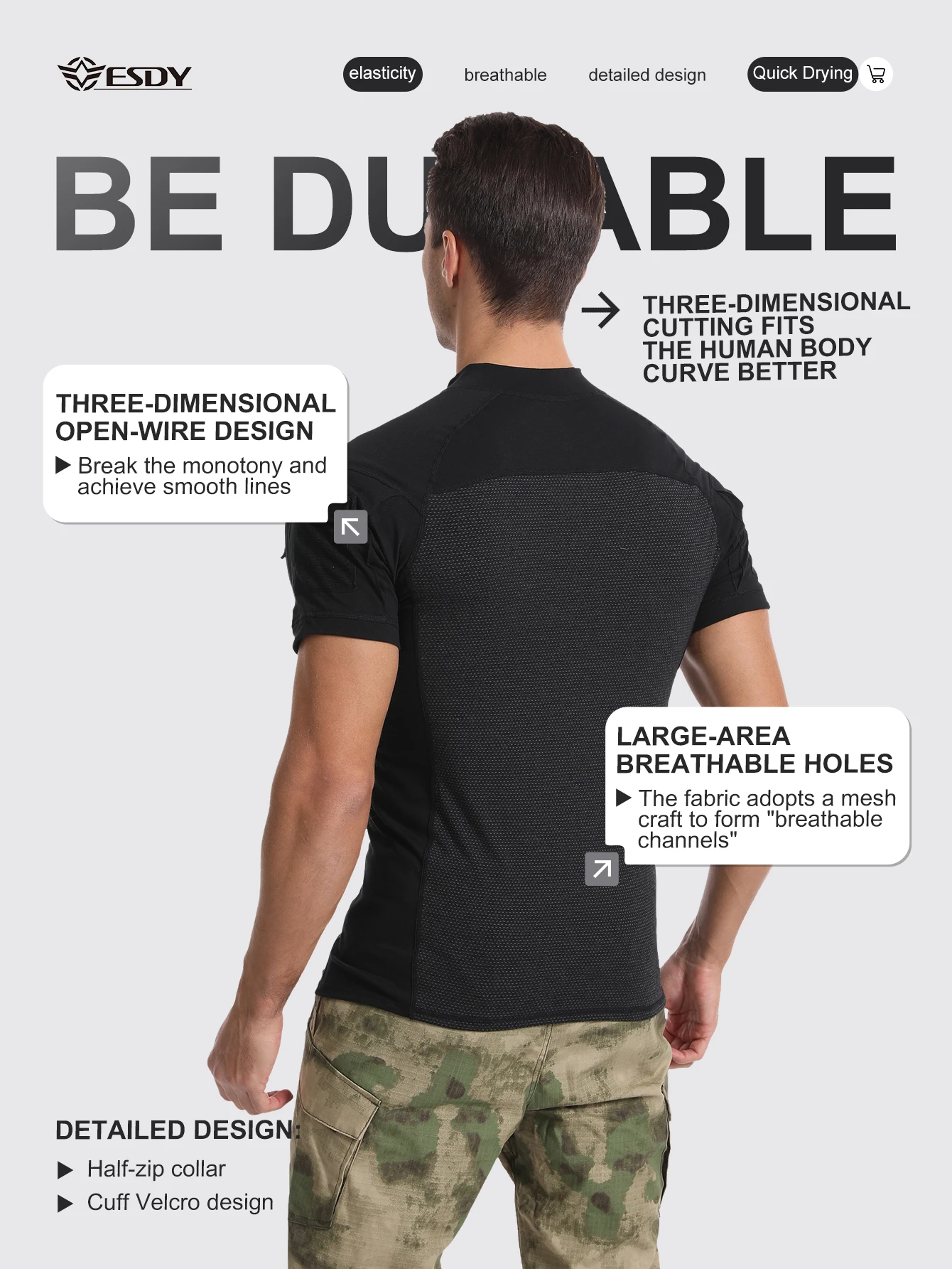 قطعة واحدة من تي شيرت رياضي صيفي خارجي بأكمام قصيرة للرجال من القطن قابل للتنفس ملابس غير رسمية للياقة البدنية والجري والتدريب