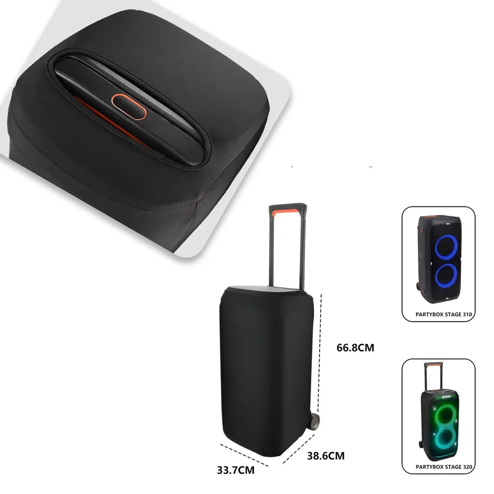 

Audio Dust Cover for JBL Partybox 310/320 Outdoor Bluetooth-compatible Speaker Protective Cover Black