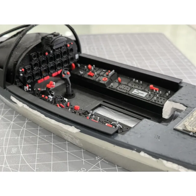 FPV Cockpit Scale Simulation Interior 3D Printed Color for Freewing 80mm EDF F9F COUGAR RC Plane  RC Aircraft Upgrade Part