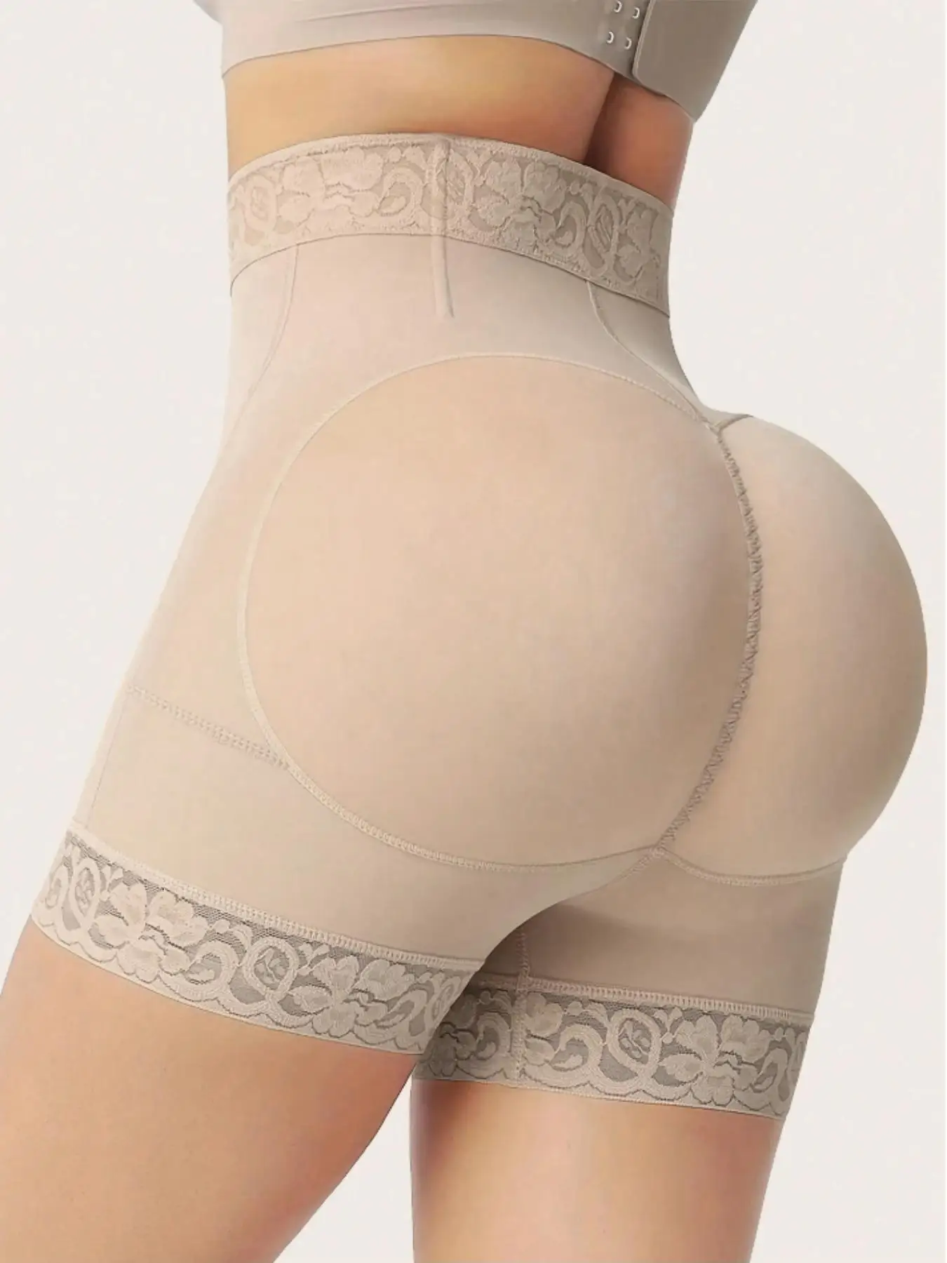 Women's Tummy Control Shapewear Shorts with Zipper Butt Lifting Body Shaper Underwear Thigh Slimmer for Slimmer Figure view 3