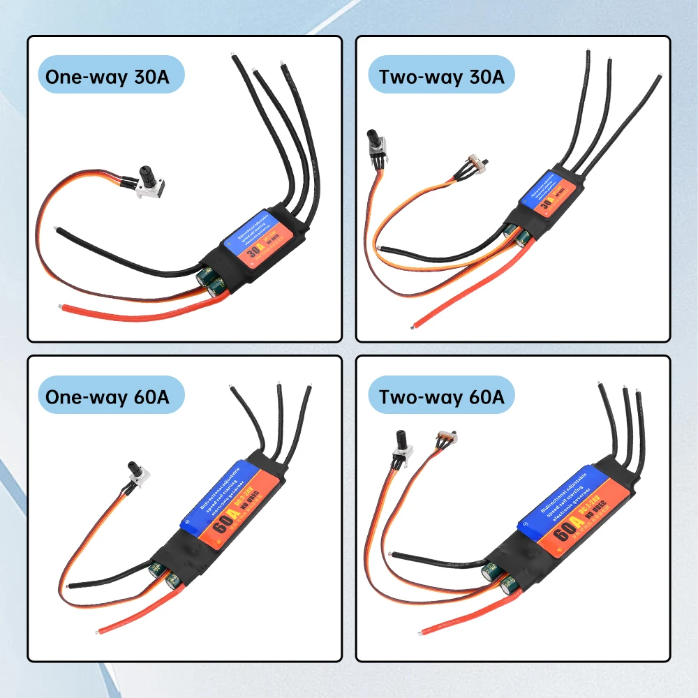 

2-6S 30A 60A ESC однонаправленный двунаправленный самопусковой бесщеточный электронный регулятор скорости ESC для инструментов «сделай сам»