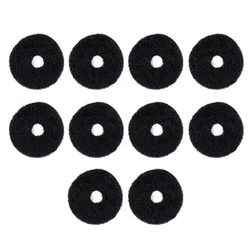 10Pcs Felt Washers For Guitar Strap Buttons Strap Pins Black White Professional Musical Instrument Accessories Durable Practical