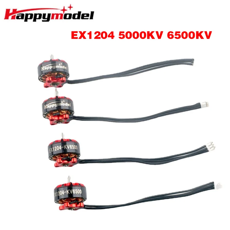 

Happymodel EX1204 1204 5000KV 6500KV 2-4S Brushless Motor compatible 3Inch propeller for RC FPV Toothpick Cinewhoop Racing Drone